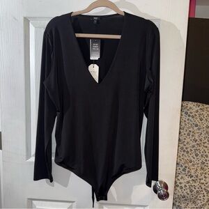 Black Long Sleeve Bodysuit EXPRESS
